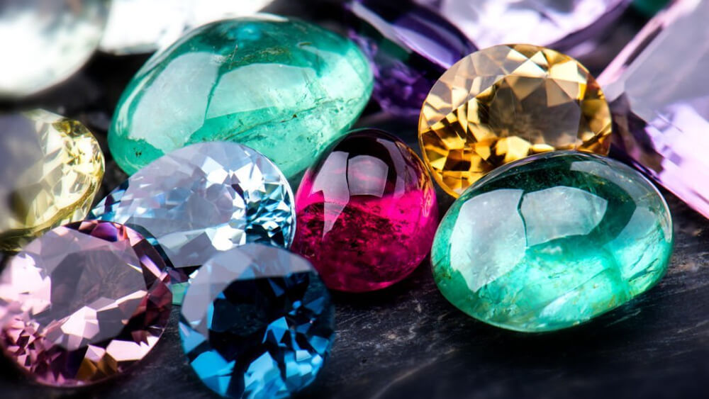 Gemstones collection jewelry set