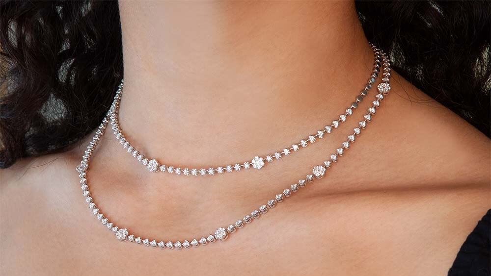 Types of diamond necklaces sale