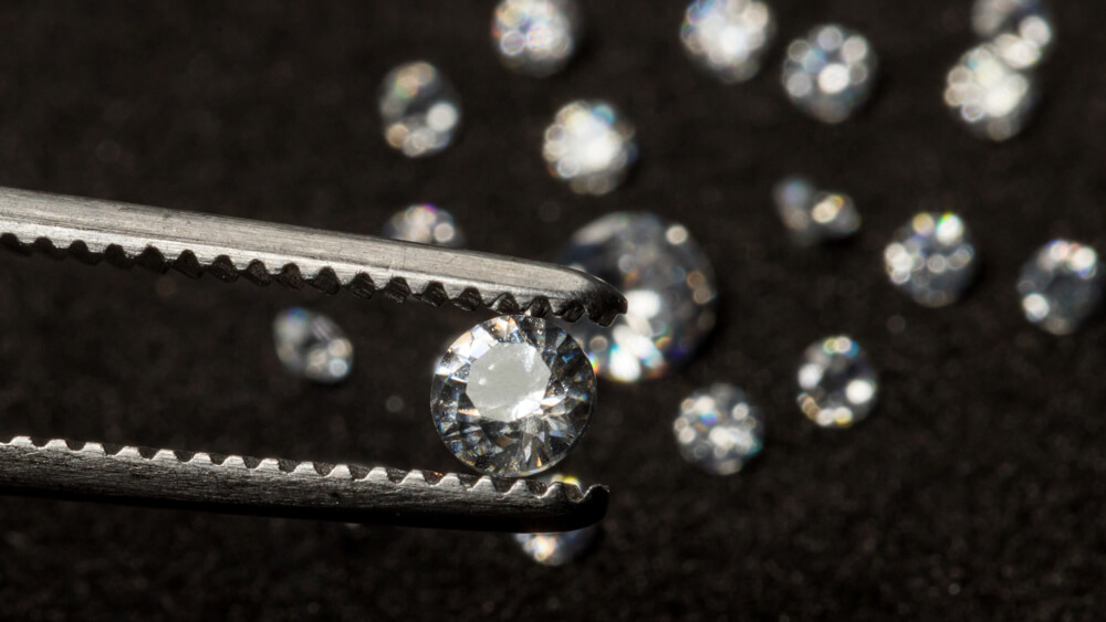 Closeup of rare and expensive diamond
