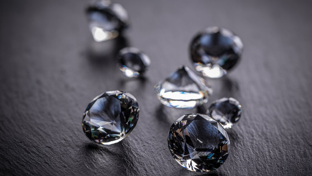 Luxury diamonds closeup