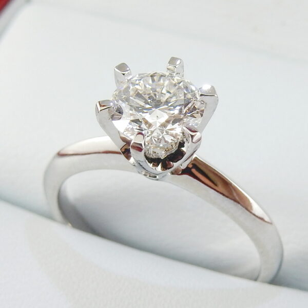 0.76ct H SI2 Canadian Diamond in 14k White Gold Ring