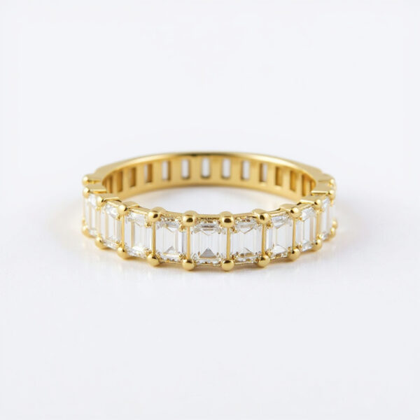 Double-Basket Diamond wedding Band