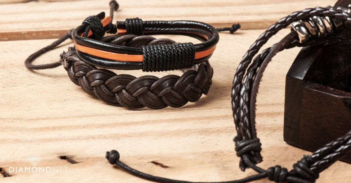 Men's leather bracelets