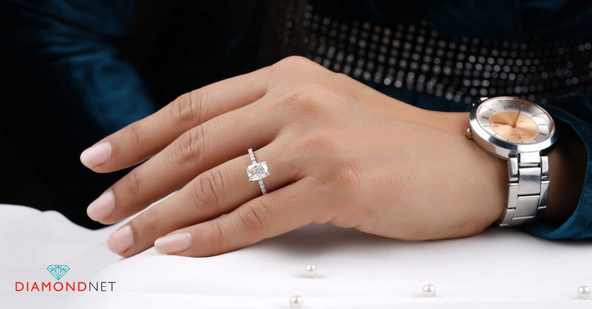 How the tension setting offers a sleek, unobstructed design for modern engagement rings