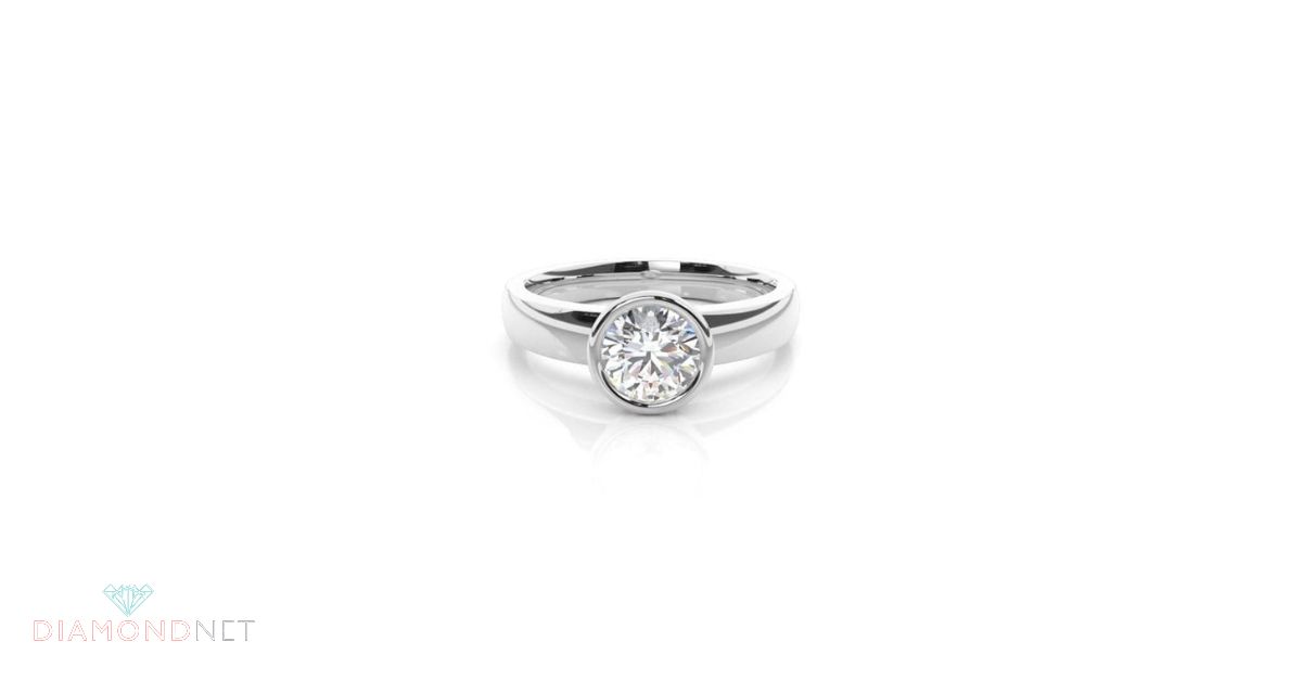bezel-set diamond ring